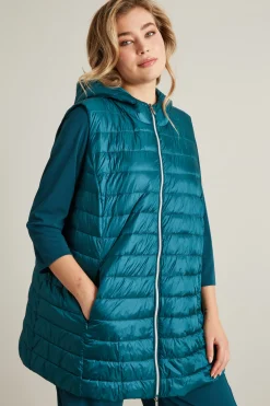 Gilet in nylon antigoccia - Verde Acqua