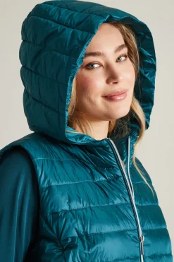 Gilet in nylon antigoccia - Verde Acqua