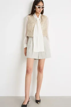 Gilet in stuoia laminata - Oro