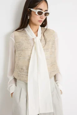 Gilet in stuoia laminata - Oro