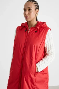 Gilet in tela tecnica antigoccia - Rosso