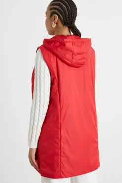 Gilet in tela tecnica antigoccia - Rosso