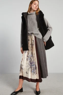 Gilet in tessuto bouclè - Nero