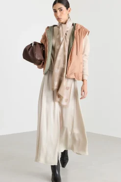 Gilet reversibile in tela antigoccia - Rosa