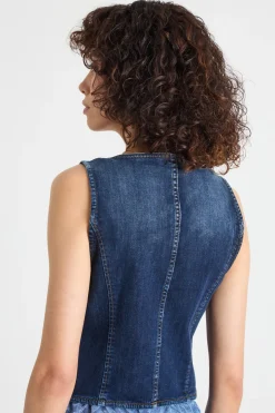 Gilet sfiancato - Blu