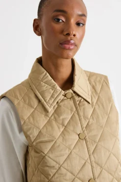 Gilet trapuntato - Cammello