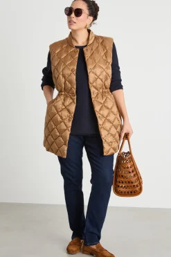 Gilet trapuntato - Cammello