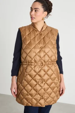 Gilet trapuntato - Cammello
