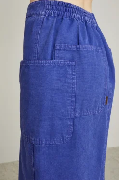 Gonna a tubino con maxi tasche - Viola