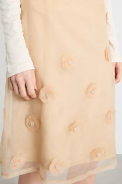 Gonna con appliquè - Rosa