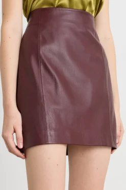 Gonna corta con zip - Bordeaux