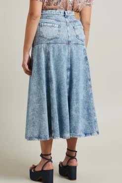 Gonna in denim - Azzurro