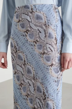 Gonna in georgette animalier - Animalier
