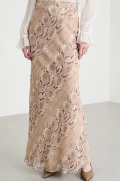 Gonna in georgette animalier - Animalier