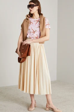 Gonna in jersey - Beige Chiaro