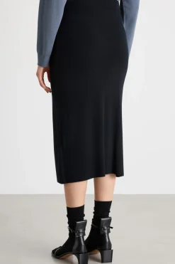 Gonna in maglia jacquard - Nero