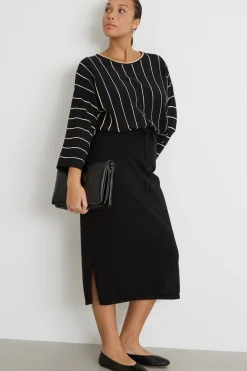 Gonna in maglia - Nero
