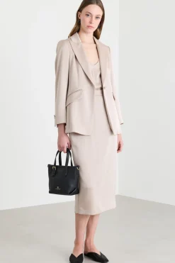 Gonna in raso - Beige