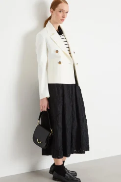Gonna in tulle macramè - Nero
