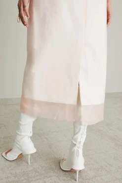 Gonna in tulle - Rosa Polvere Bianco