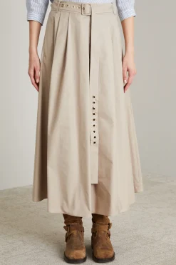 Gonna in twill - Beige Chiaro