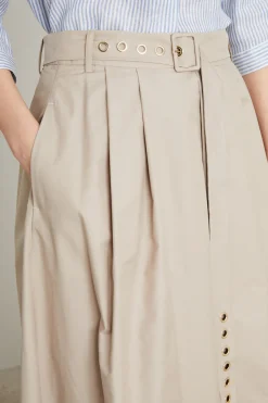 Gonna in twill - Beige Chiaro