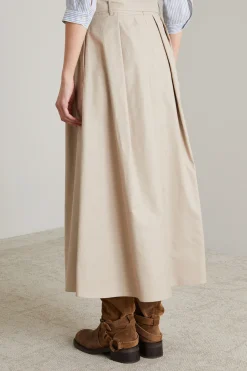 Gonna in twill - Beige Chiaro