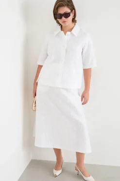 Gonna jacquard - Bianco