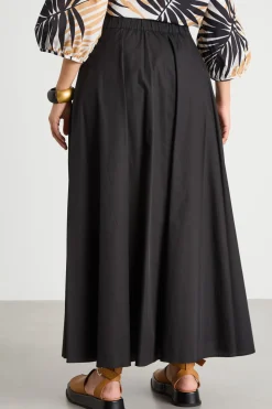 Gonna lunga a mezza ruota - Nero