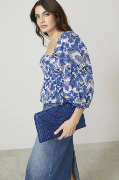 Gonna lunga in denim - Blu