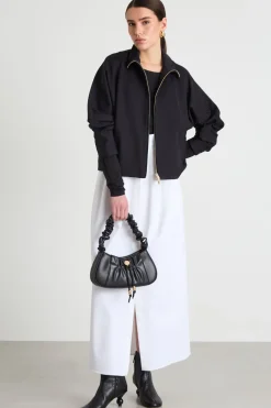 Gonna lunga in gabardina - Bianco