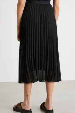 Gonna lunga in plissé soleil - Nero