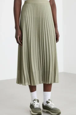 Gonna lunga in plissé soleil - Verde