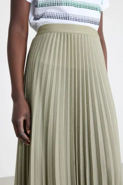 Gonna lunga in plissé soleil - Verde