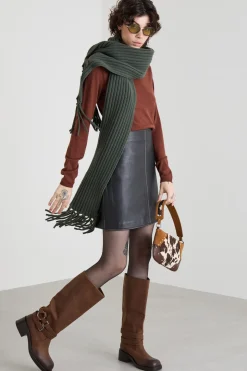 Gonna mini in pelle - Nero
