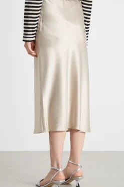 Gonna svasata in raso - Beige