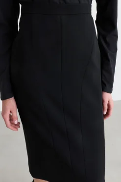 Gonna tubino in cady - Nero
