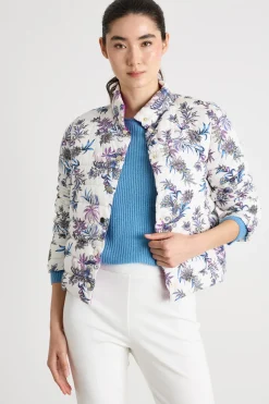 Imbottito leggero reversibile - Bianco Viola