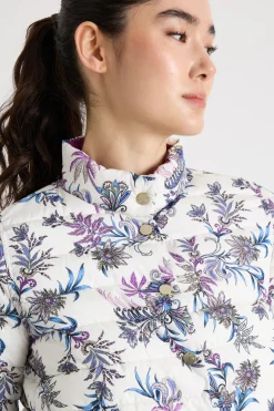 Imbottito leggero reversibile - Bianco Viola