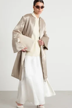Imbottito lungo in raso - Beige