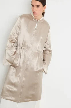 Imbottito lungo in raso - Beige