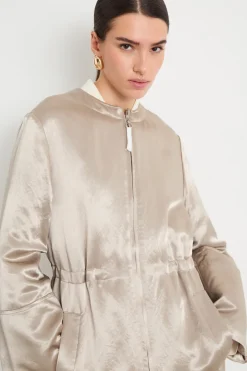Imbottito lungo in raso - Beige