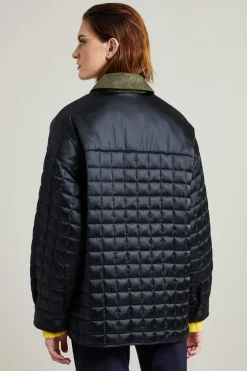 Imbottito trapuntato a camicia - Blu Bronzo