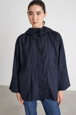 Impermeabile con coulisse - Blu