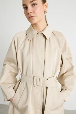 Impermeabile in gabardina antigoccia - Beige