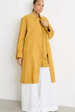 Impermeabile in twill antigoccia - Giallo