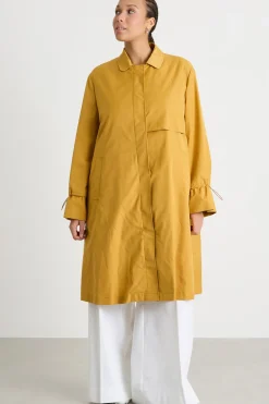Impermeabile in twill antigoccia - Giallo