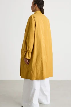 Impermeabile in twill antigoccia - Giallo