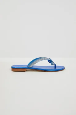 Infradito con micro strass - Bluette