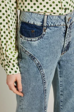 Jeans cinque tasche bootcut - Azzuro Denim